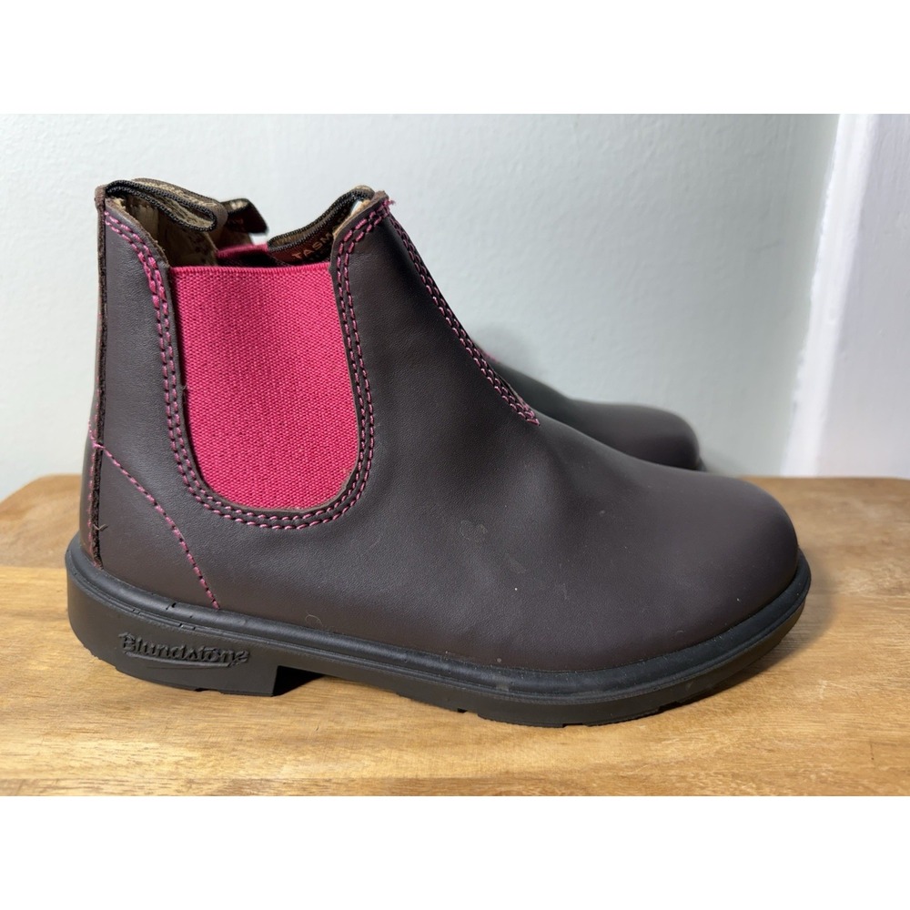 Blundstone 1410 Boots Big Kids US 4‎ Leather Pull-On Chelsea AU 3 Black Pink